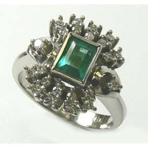 Colombian Emerald & Diamond Ring 1.46 Ct