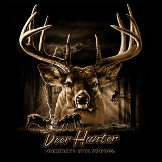 Buckwear T Shirt NEW: Deer Hunter Dominate the woods  