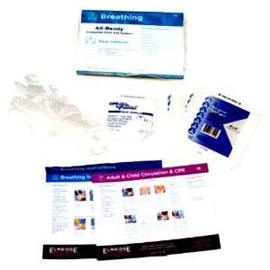   All Ready First Aid System Breathing Pack with Instruction Card, Blue