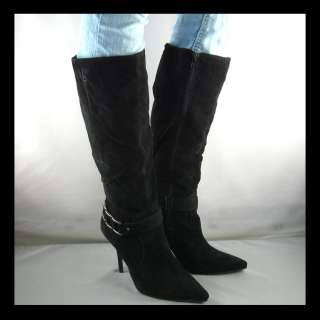 NEW BLACK MIDCALF POINTY TOE BOOTS  