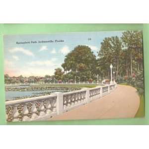  Postcard Vintage Springfield Park Jacksonville Florida 