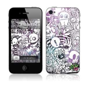  Music Skins MS KILL10133 iPhone 4  Kill Brand  Doodles 