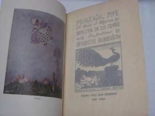 1927 Peacock pie  a book of rhymes by Walter De la Mare ILLUSTRATED 