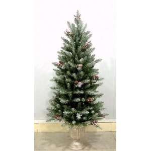  Company DUF 322 40 4 Foot Dunhill Fir Entrance Tree with Snow, Red 