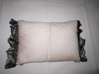   Painted Nouveau Flapper Lady Organza Ruffle Bed Boudoir Pillow  