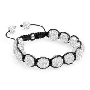   Crystal Disco Ball Adjustable Bracelet Iced Out Hip Hop 3232: Jewelry