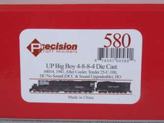   Craft HO Diecast Union Pacific Big Boy 4 8 8 4 UP #4014 w/Smoke  