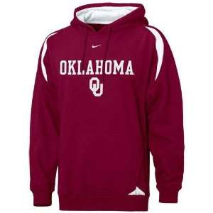 Oklahoma Sooners NCAA Youth Pass Rush Hoody Sweatshirt by Nike (Red 