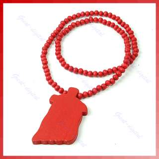 Hot Hiphop Wooden Bead JESUS Piece Rosary Necklace CHRIST Pendant 