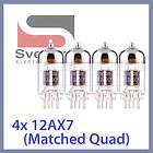 4x NEW Svetlana 12AX7 ECC83 Svet Svetana Svelana Tubes,