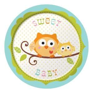  Owl Baby Shower Dessert Plates   Sweet Baby Boy: Toys 