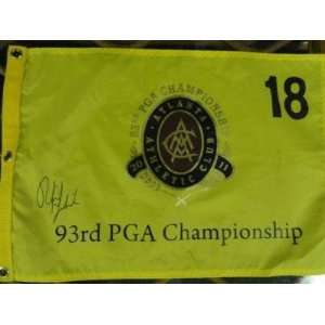  Phil Mickelson Signed 2011 Pga Championship Pin Flag 