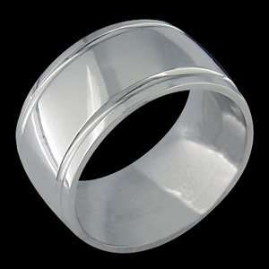     size 6.75 Titanium Band with Two Grooves: Alain Raphael: Jewelry