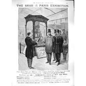  1889 ADVERTISEMENT BUSHMILLS WHISKY SHAH EXHIBITION