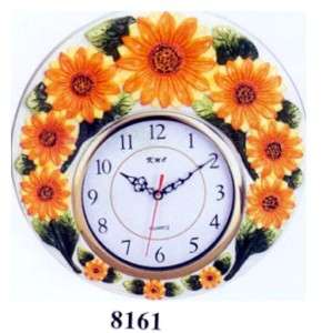 New Sunflower Ceramic Round Wall Clock Sunflowers  