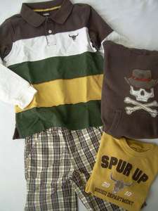   NEW LOT Spring SUMMER clothes GYMBOREE Cowboy Rodeo Shorts Hoodie SET