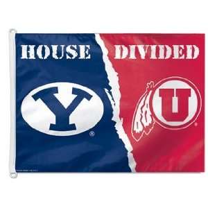   Divided Flag 2x3 Utah vs BYU College Rivalry Patio, Lawn & Garden