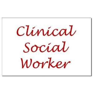  Clinical Social Worker Red Mini Poster Print by  