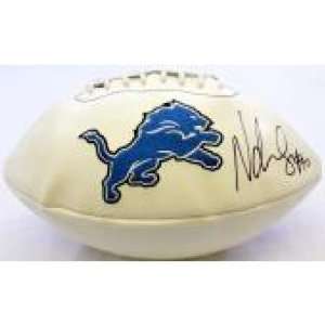 Suh Signed Lions Logo Football   Autographed Footballs  