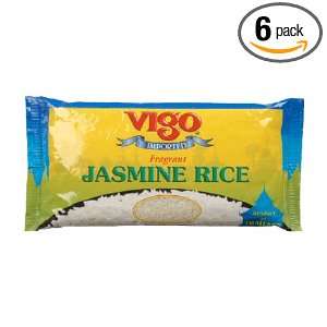 Vigo Imported Jasmine Rice Fragrant Rice, 2 Pound Bags (Pack of 6 
