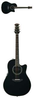 The Ovation 2077AX 5 Pro Series Legend Acoustic Electric Guitar Black 