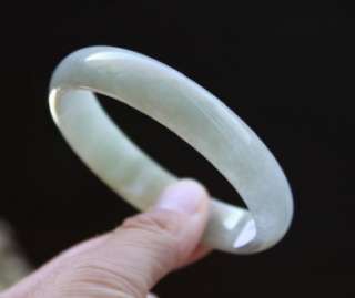 Chinese Jadeite Natural Untreated A Grade Icy Old Jade Bangle 58mm 