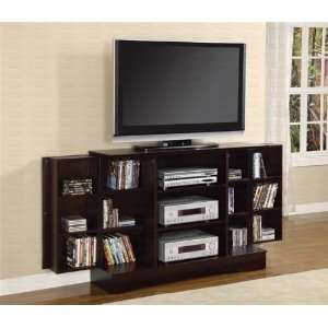 Plasma TV Console with Media Storage in Deep Cappuccino Finish 