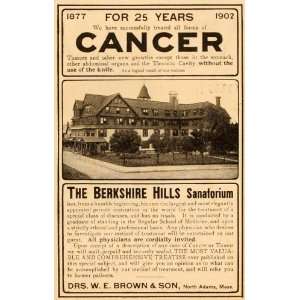   Hills Sanatorium Cancer Cure   Original Print Ad