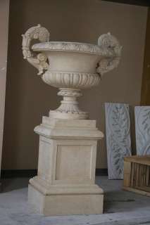 Large Buti Pedestal Planter Urn Temple 5.5 Tall New IT  