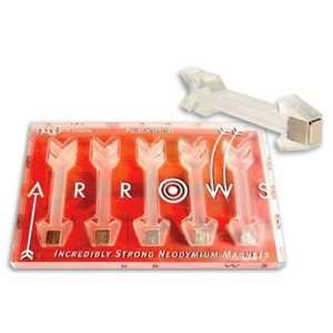  Clear and Flexible Rubber Arrow Magnet 5 Piece Set: Toys 