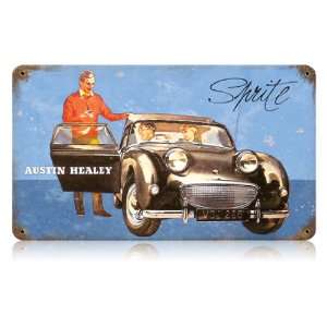  Sprite Austin Healey Vintage Car Sign Patio, Lawn 
