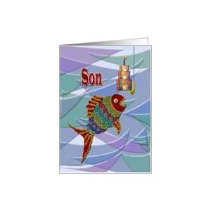  Fish and Birthday Son in law Card Toys & Games