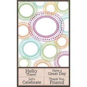   CELEBRATE Add Your Message Card & Stamp Set: Arts, Crafts & Sewing