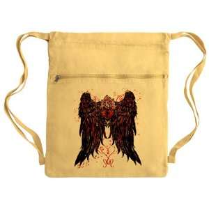   Bag Sack Pack Yellow Heart Locket with Wings: Everything Else