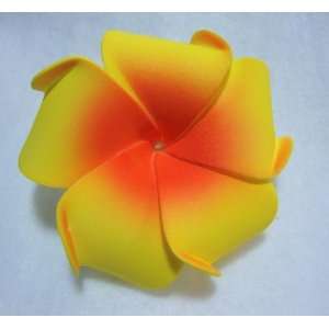    NEW Orange and Yellow Plumeria Flower Hair Clip, Limited.: Beauty