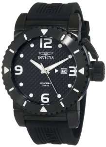   Invicta Mens 1432 Sea Hunter Black Dial Rubber Watch: Invicta