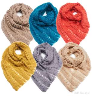 Ladies Warm Soft Knit SNOOD Hood Cowl Scarf Neckwarmer Colour Choice 
