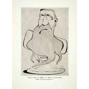 1928 Print Aroun al Raschid Caricature Auguste Rodin Sculptor France 