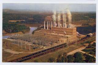GASTONIA NC Charlotte Duke Steam Electric Power Plant Aerial postcard