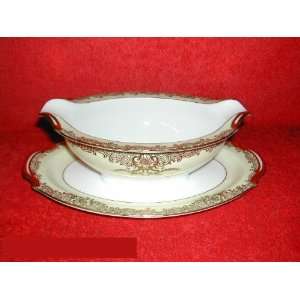  Noritake Goldenglo #7271 Gravy Boat With Stand   1 Pc 