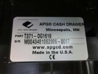 best offer sale is for one used APG T371 DG1616 Cash drawer for point 