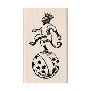   Rubber Stamp Big Top Monkey; 2 Items/Order Arts, Crafts & Sewing