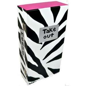   Adorable Black & White Mini Zebra Take Out Menu Box: Home & Kitchen