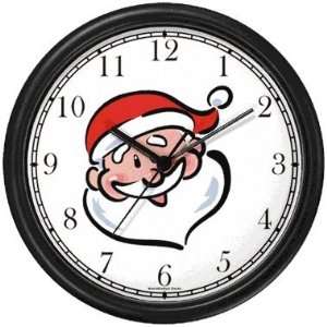  Santa Claus Face (Cartoon) Christmas Theme Wall Clock by 