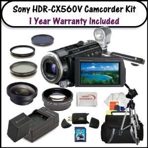  Sony HDR CX560V Camcorder w/ Accessory Kit including: 3 