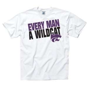 Kansas State Wildcats White Slogan T Shirt Sports 