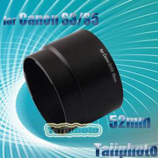 52mm Lens Adapter Tube for Canon PowerShot S3 IS S5 IS  