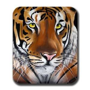  Tiger Face Cat Art Mouse Pad 