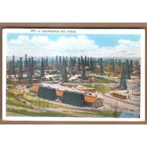  Postcard Vintage California Oil Field 