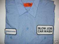 UNIFORM SHIRT BLUE BLOW JOB CAR WASH SEBASTIANO  